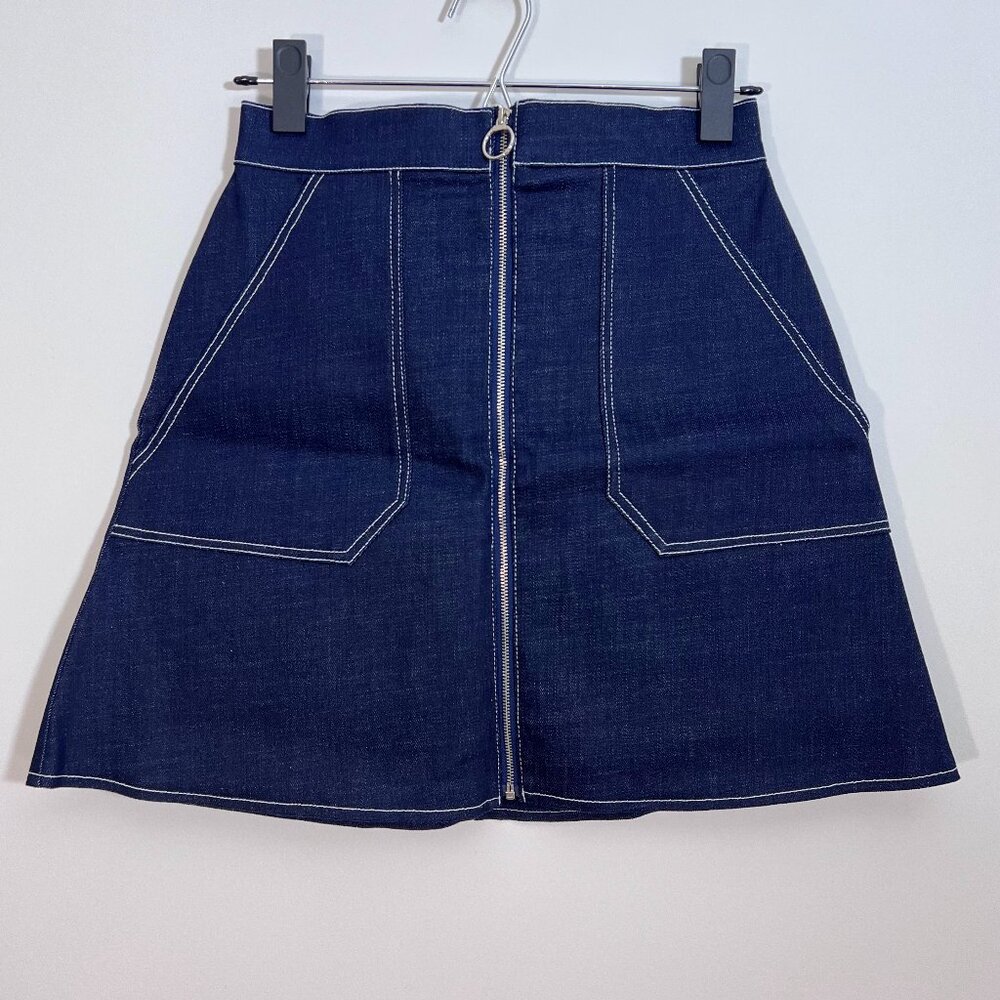 Pixie Market Zipper Denim Skirt S